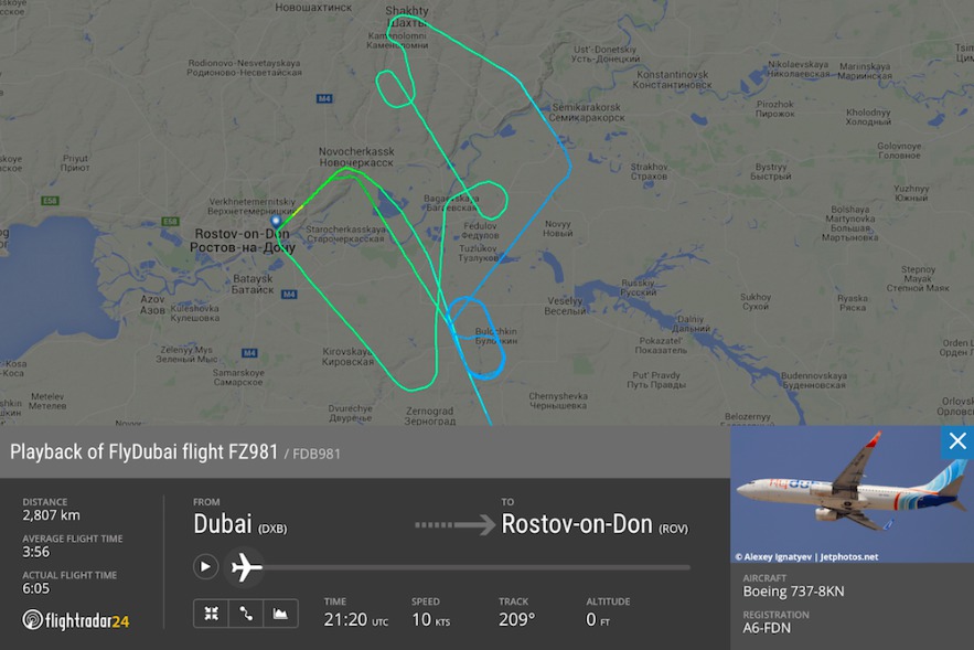 Un avion Boeing-737-800 al companiei FlyDubai s-a prăbușit în Rusia