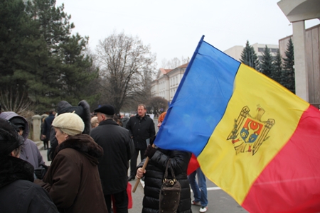 Сегодня в Кишинёве прошла акция протеста за отставку судей Конституционного суда