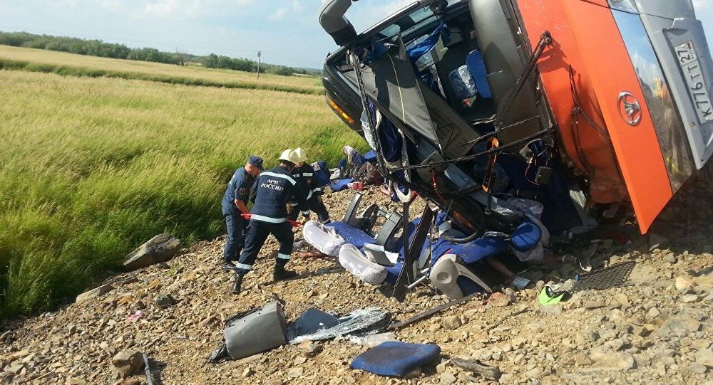 В ДТП с автобусами в Хабаровском крае погибли 12 человек, около 60 пострадали