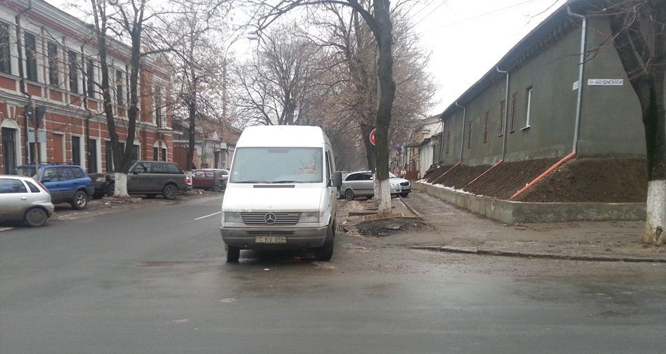 Водитель припарковал автомобиль прямо на пешеходном переходе