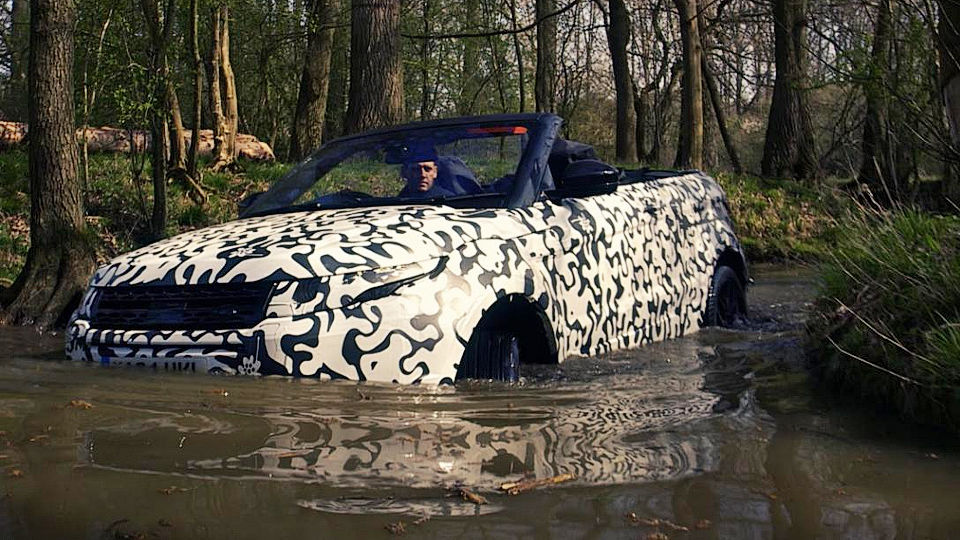 Land Rover вывел на бездорожье кроссовер Evoque без крыши
