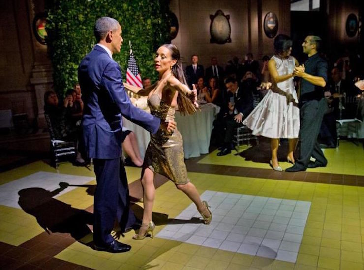 Obama a dansat tango cu o argentiniancă fierbinte