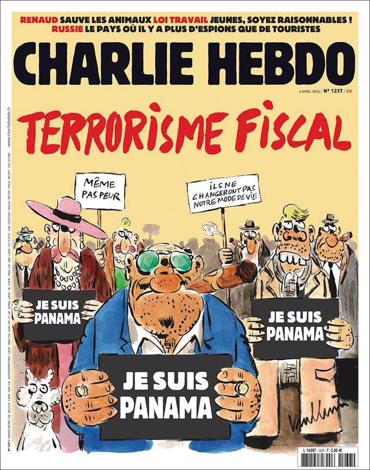 Charlie вышел с карикатурами на офшорный скандал