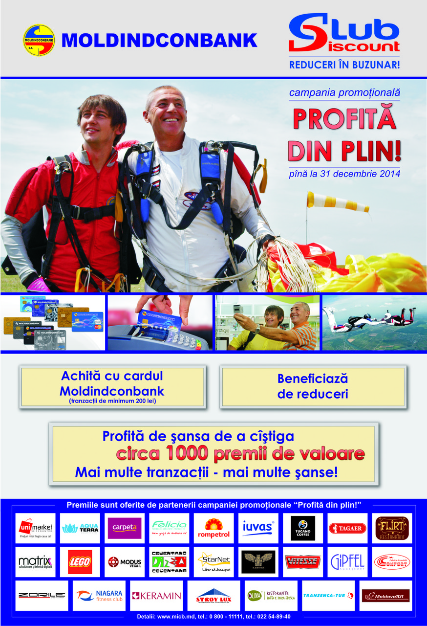 Moldindconbank a lansat campania promoţională „Profită din plin!”