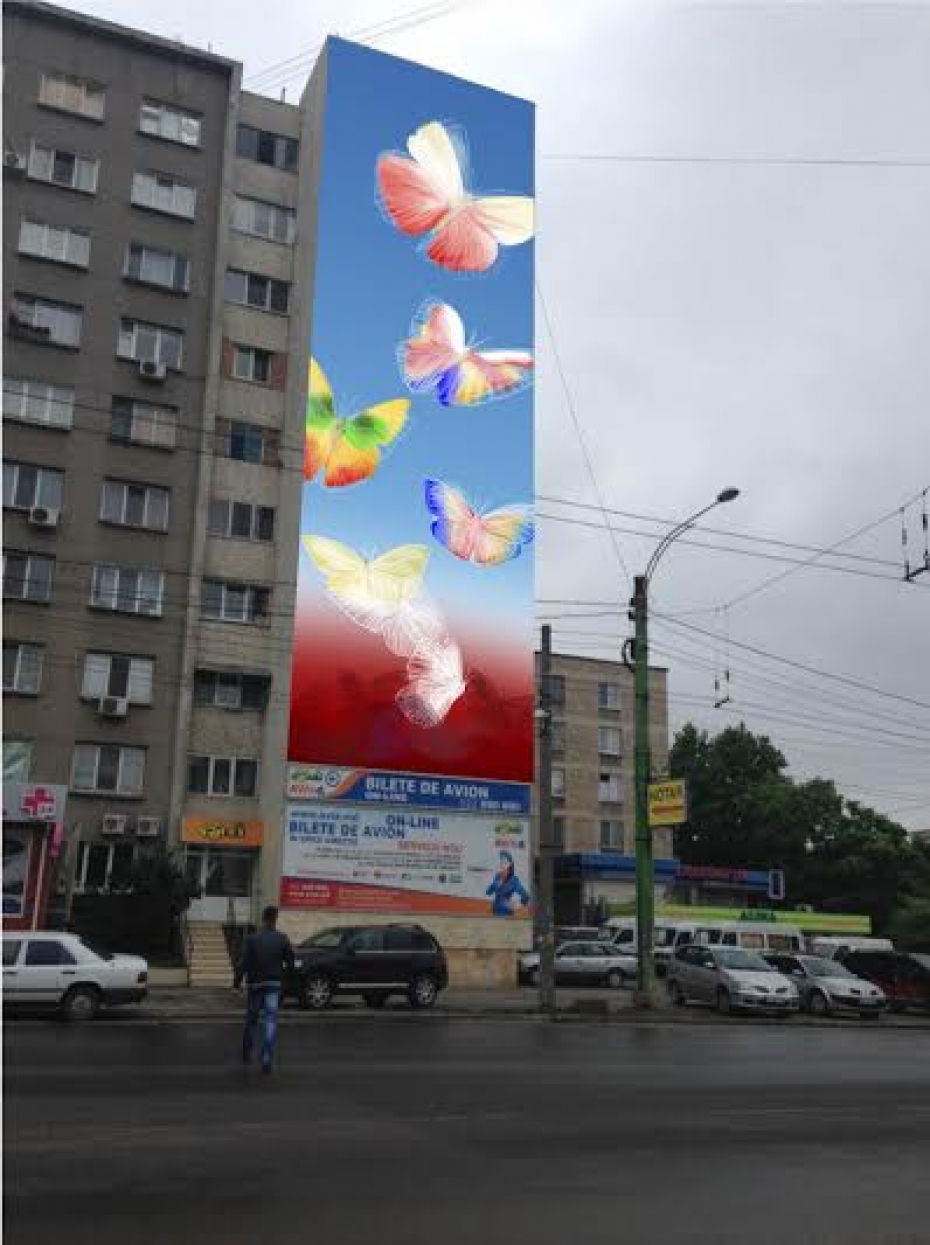 В Кишиневе появится еще одна картина на доме - "Бабочки свободы"