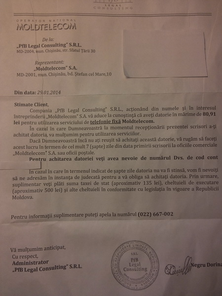 На должников "Молдтелекома" подадут в суд
