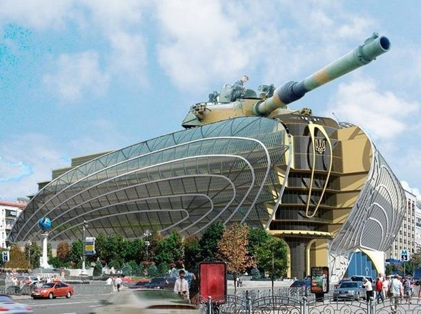 Фотожабы: киевляне высмеивают проект нового Дома профсоюзов