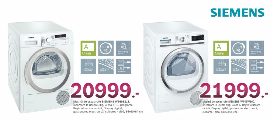 Uscătoare de rufe Bosch Siemens – cel mai bun sortiment!