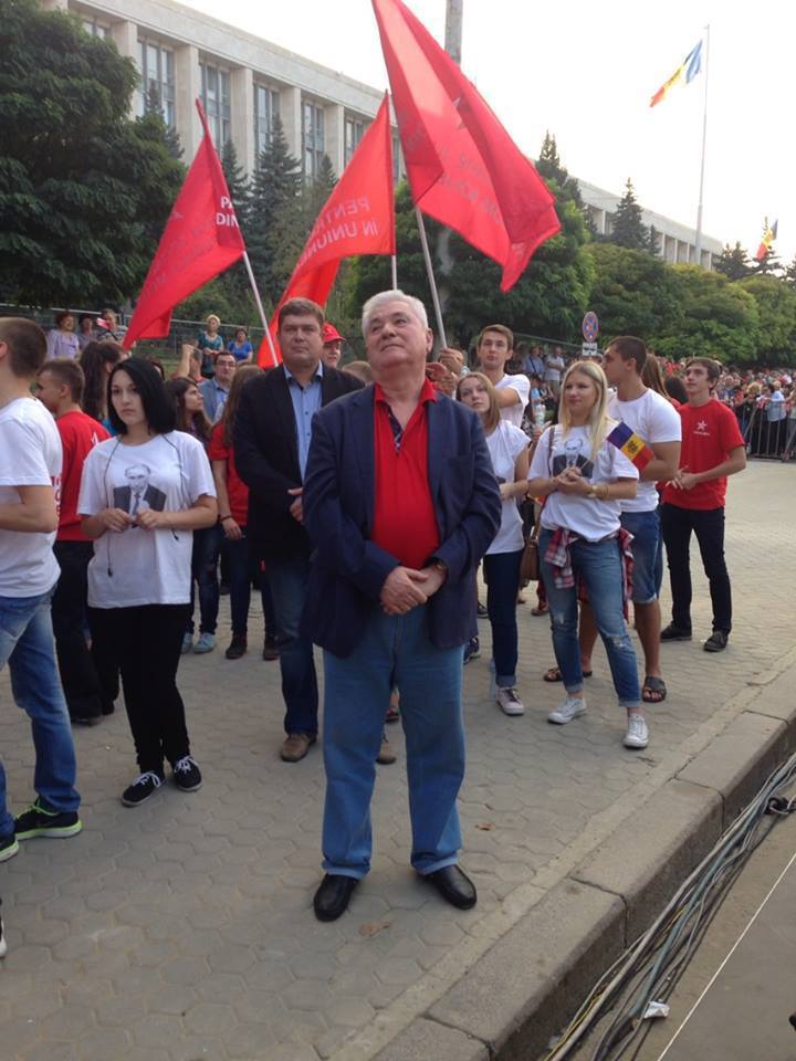 Владимир Воронин принял участие в митинге, организованном Партией социалистов
