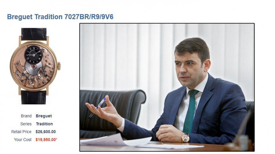 Chiril Gaburici poartă ceasuri în valoare de peste 20.000 de dolari