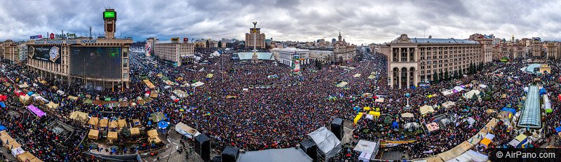 Евромайдан, декабрь 2013, Украина 360° Аэрофотопанорама