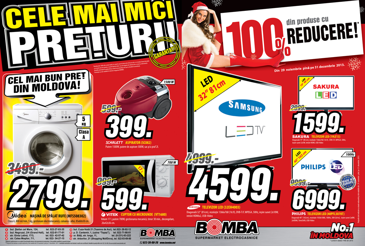 Bomba: 100% tehnică la reducere. Vă garantăm cele mai mici preturi!
