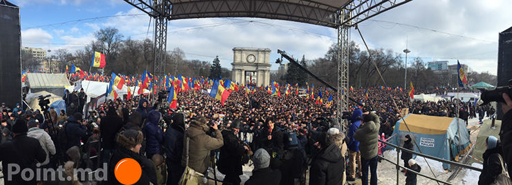 В Кишиневе прошел антиправительственный митинг
