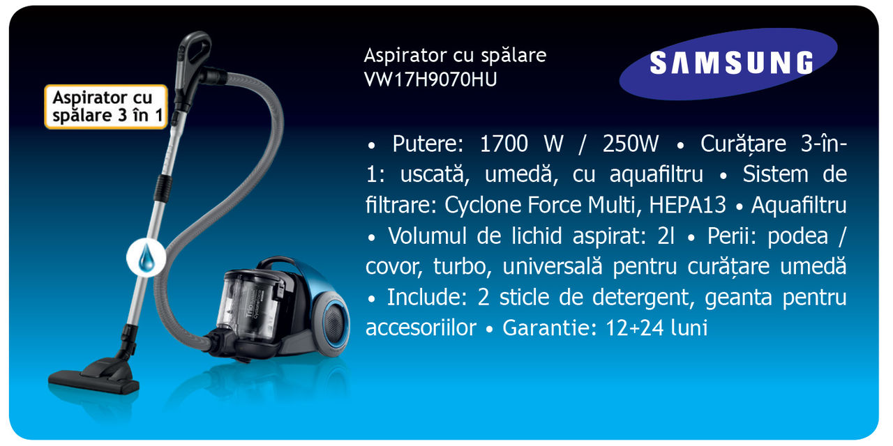 Prețuri neschimbate şi cadouri garantate la electrocasnice Samsung