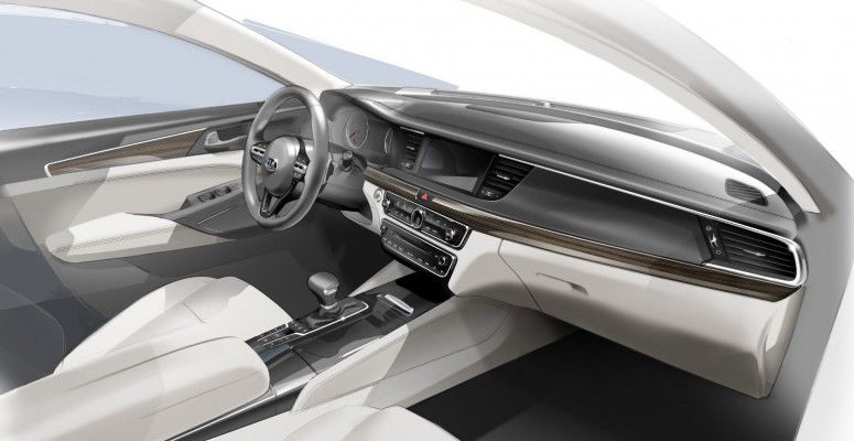 KIA раскрыла внешность бизнес-седана Cadenza 2016