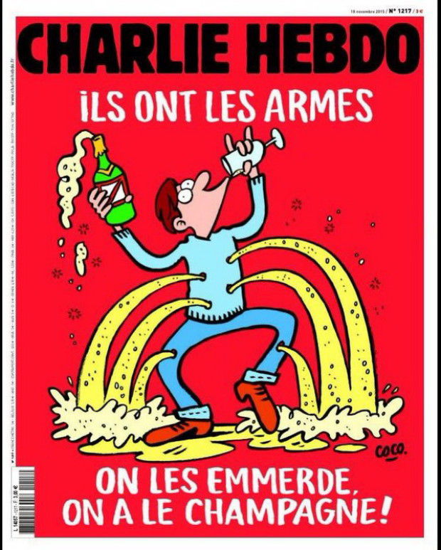 Coperta Charlie Hebdo după atentatele de la Paris