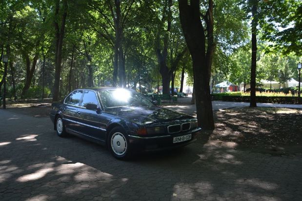 Un BMW cu numere guvernamentale, parcat chiar pe aleea din Parcul Central. Cui i-ar aparține mașina