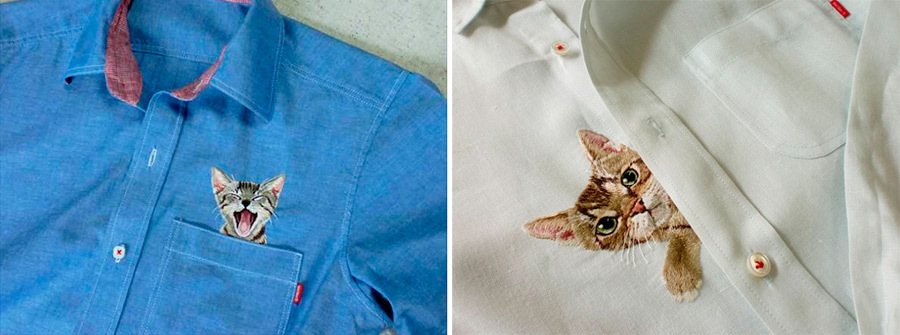 Японский дизайнер вышивает котиков на рубашках за 246 долларов