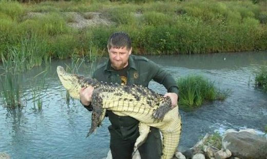 Кадыров сфотографировался с крокодилом на руках