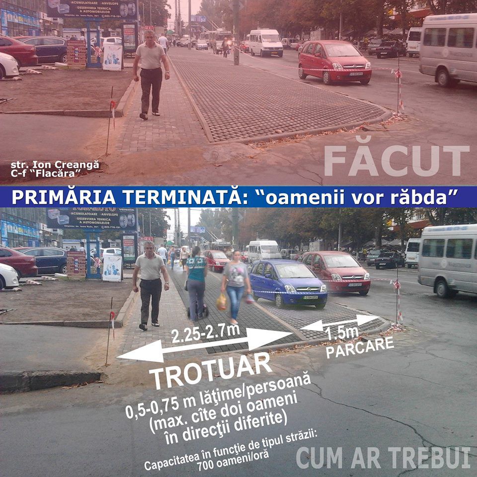 Примэрия отобрала у горожан пешеходные тротуары