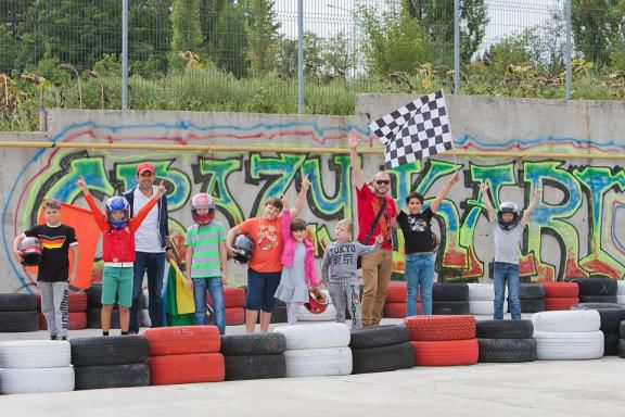 Chiril Gaburici, arbitru la un concurs de karting