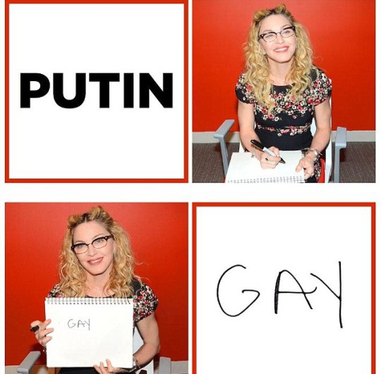 У Мадонны Путин ассоциируется с геями