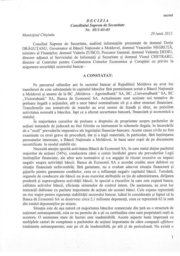 Timofti a desecretizat mai multe documente privind situația bancară și concesionarea Aeroportului