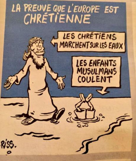 "Charlie Hebdo" intră din nou în gura lumii. Caricatura care ia în derâdere moartea unui băiețel sirian