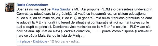 Maia Sandu, numită „oaie”și ”păpușă glamurnaia” de un PLDM-ist