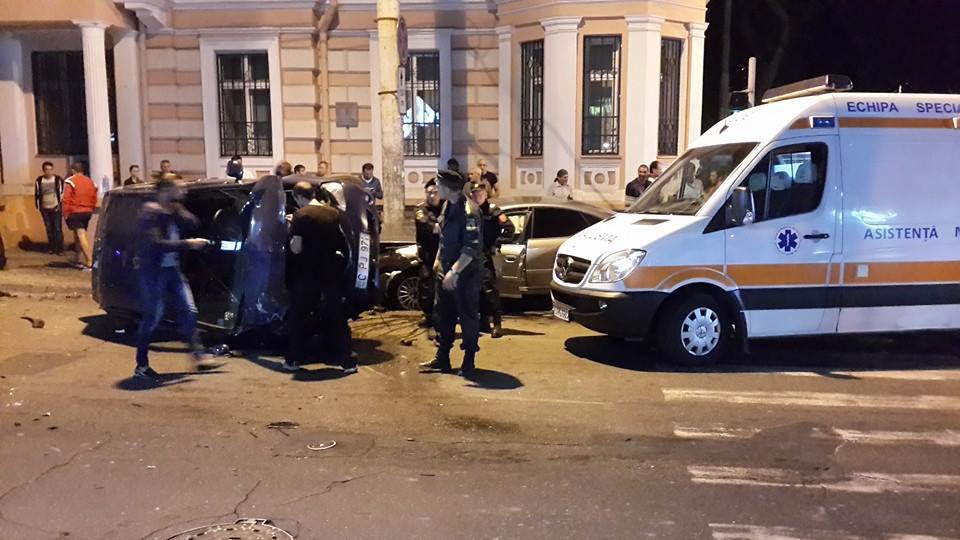 Ночью в центре Кишинева произошло серьезное ДТП