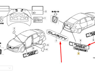 honda clarity emblema spate,inscriptia plug-in hybrid foto 3