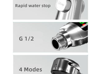 Насадка для душа. Имеет 4 режима-Тропического душа с индикацией-Температуры и экономии воды от 30% foto 8