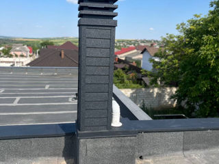 Parapet gard cos de fum ventilare capac foto 1