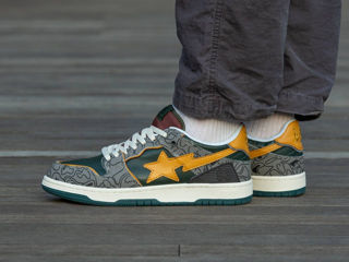 A Bathing Ape Bape Sk8 Sta Khaki/Grey foto 6