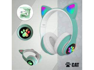 Беспроводные LED наушники Cat с ушками