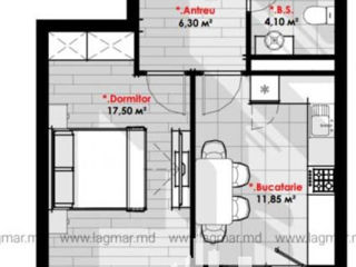 Apartament cu 1 cameră, 46 m², Râșcani, Chișinău foto 3