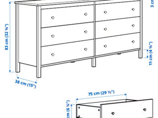 Comodă clasică cu 6 sertare IKEA 172x83 foto 5