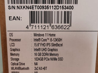 Acer Aspire 5 (i5-12450H / 16GB / 1024GB). Новый запечатанный foto 2