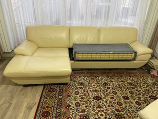 Кожаный угловой диван foto 7