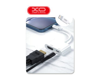 XO HUB005 Lightning la HDMI+Lightning 1080p (încărcare fulger)