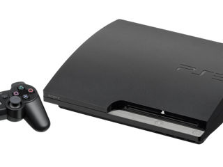 PlayStation 3 Slim + controlere + jocuri (Gta V, Fifa 2019, God of War etc.) foto 2