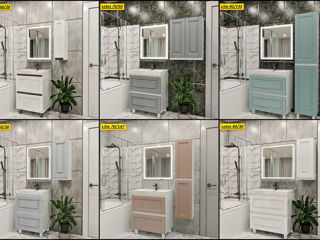Мебель в ванную МДФ глянец/мат.Фабрика. Mobilier baie MDF lucios/mat (high gloss).De la producator. foto 19