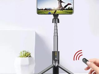 Tripod selfie suporturi lentile lumini blitz pentru telefon foto 5