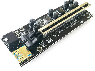 ID-199: Riser ver 009s plus 1x6pin pci-e 1x to 16x usb 3.0 - райзер для видеокарт 8 конденсаторов foto 3