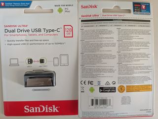 USB Flash Drive(Флешки) - SanDisk Ultra 128GB OTG Type-C. Netac 128G U905. foto 3