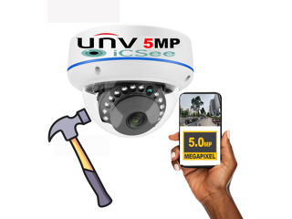 Camera IP UNV 5MP 4K UHD WiFi metal antivandal microfon dinamic >128GB