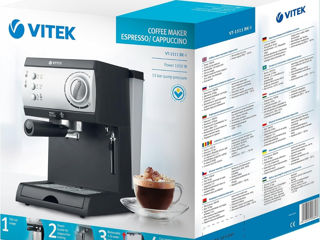Кофеварка рожковая  vitek VT-1511 BK , капучино машина фото 4
