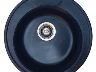Chiuveta de bucatarie din piatra Mixxus, HB8301-G226 BLACK 490x180