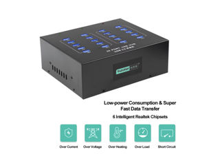 Sipolar A213P Industrial Super Speed 5Gbps 20 Ports Charger Hub USB3.0 & Data USB3.0 110W foto 7
