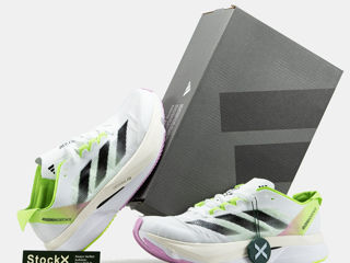 Adidas Adizero Boston 12 White/Toxic foto 4